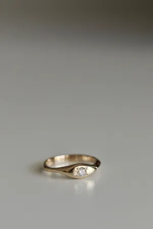 Brenna White 18K Gold Ring w. Diamond