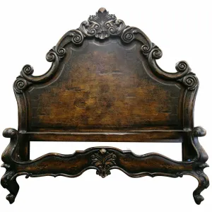 Casa Bonita Peruvian Hand-Painted Carved Wood Marqueza King Size Bed