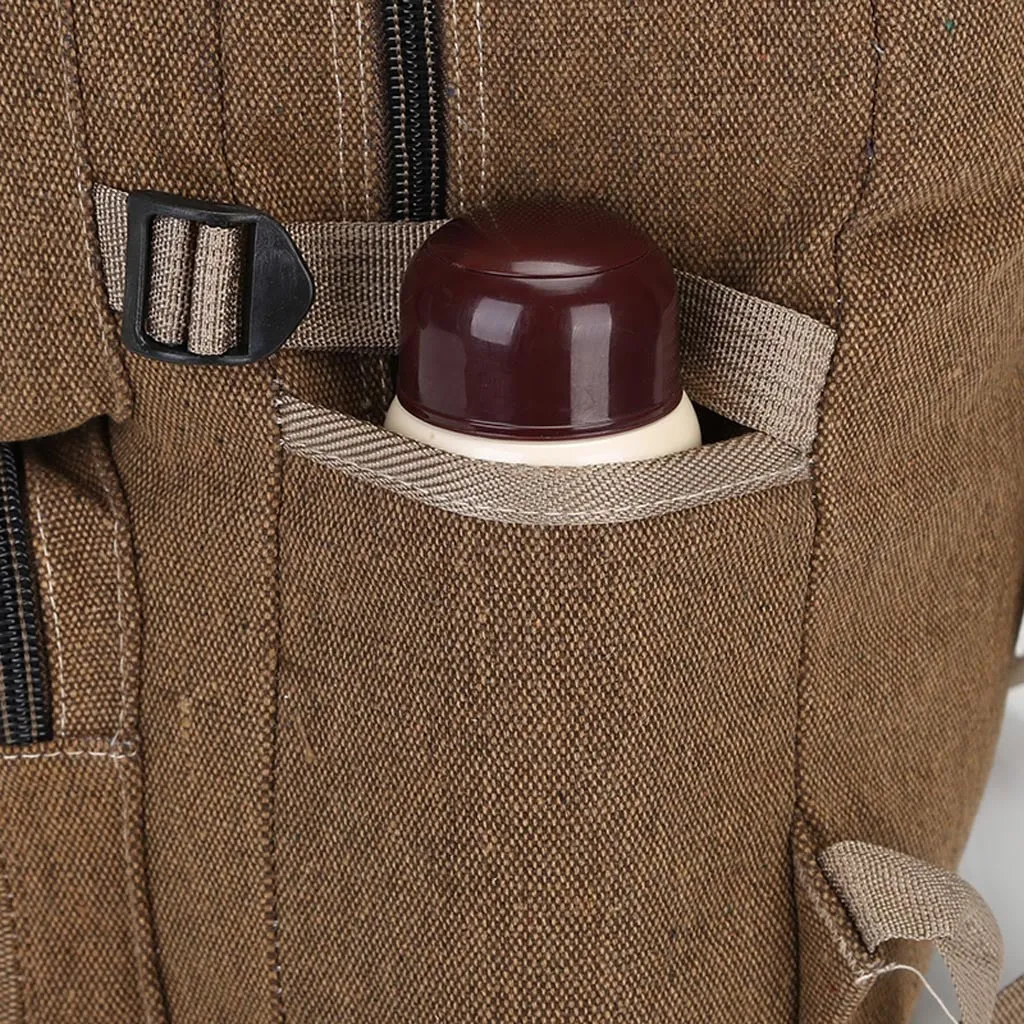 Casual Solid Canvas Outdoor Zipper Travel Bag