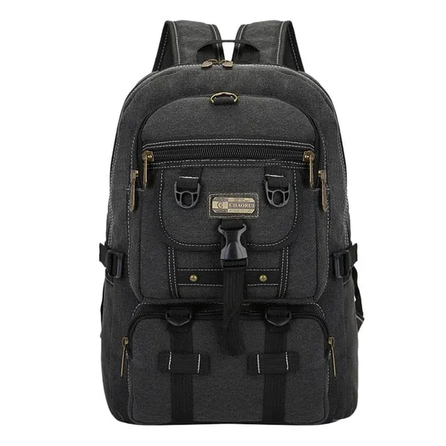 Casual Solid Canvas Outdoor Zipper Travel Bag