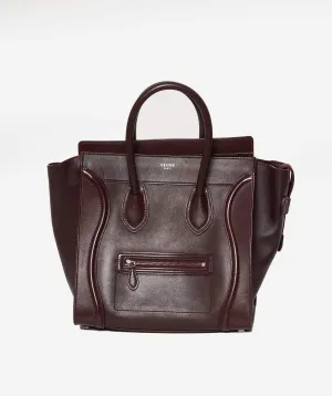 Celine luggage medium burgundy