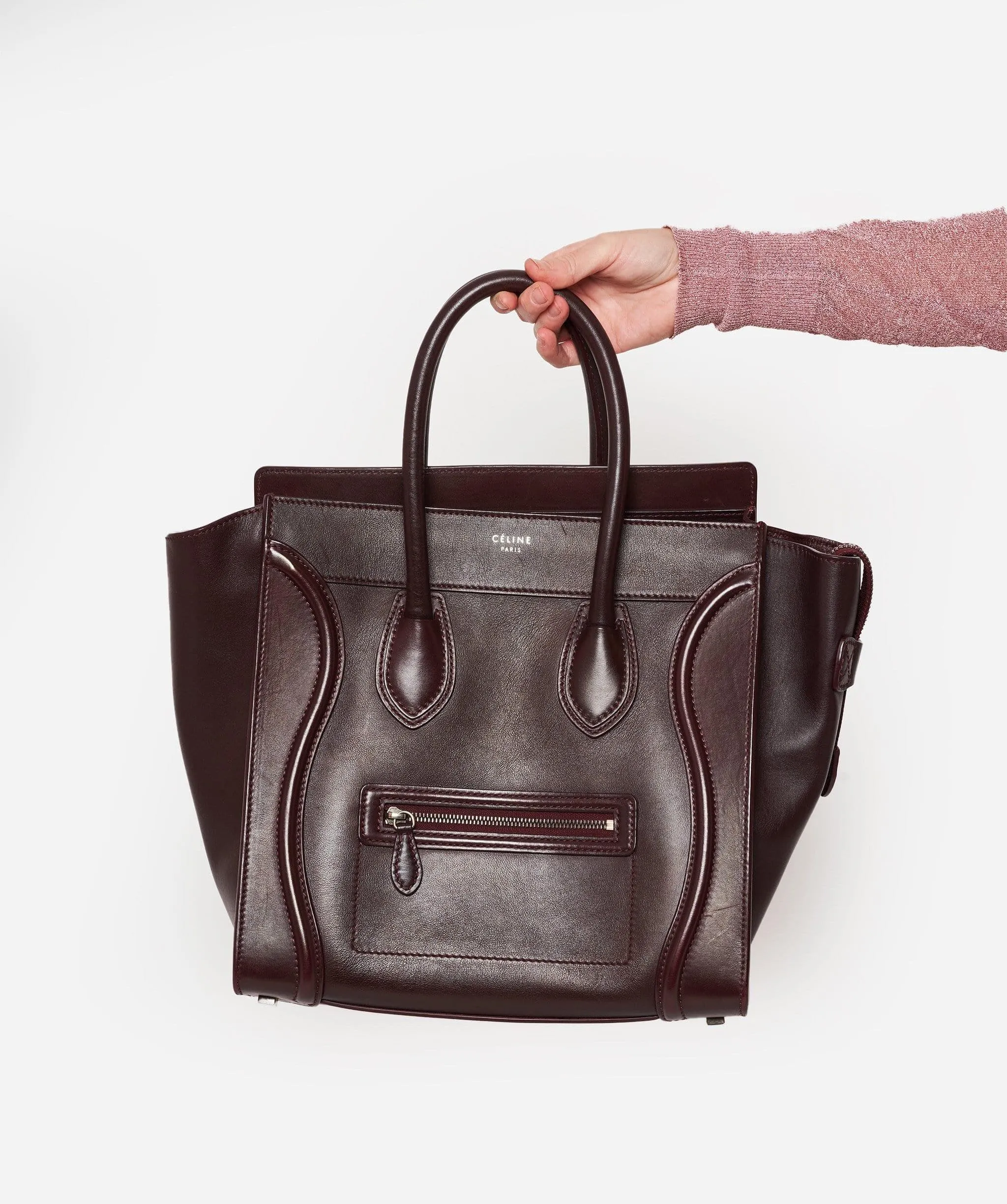 Celine luggage medium burgundy