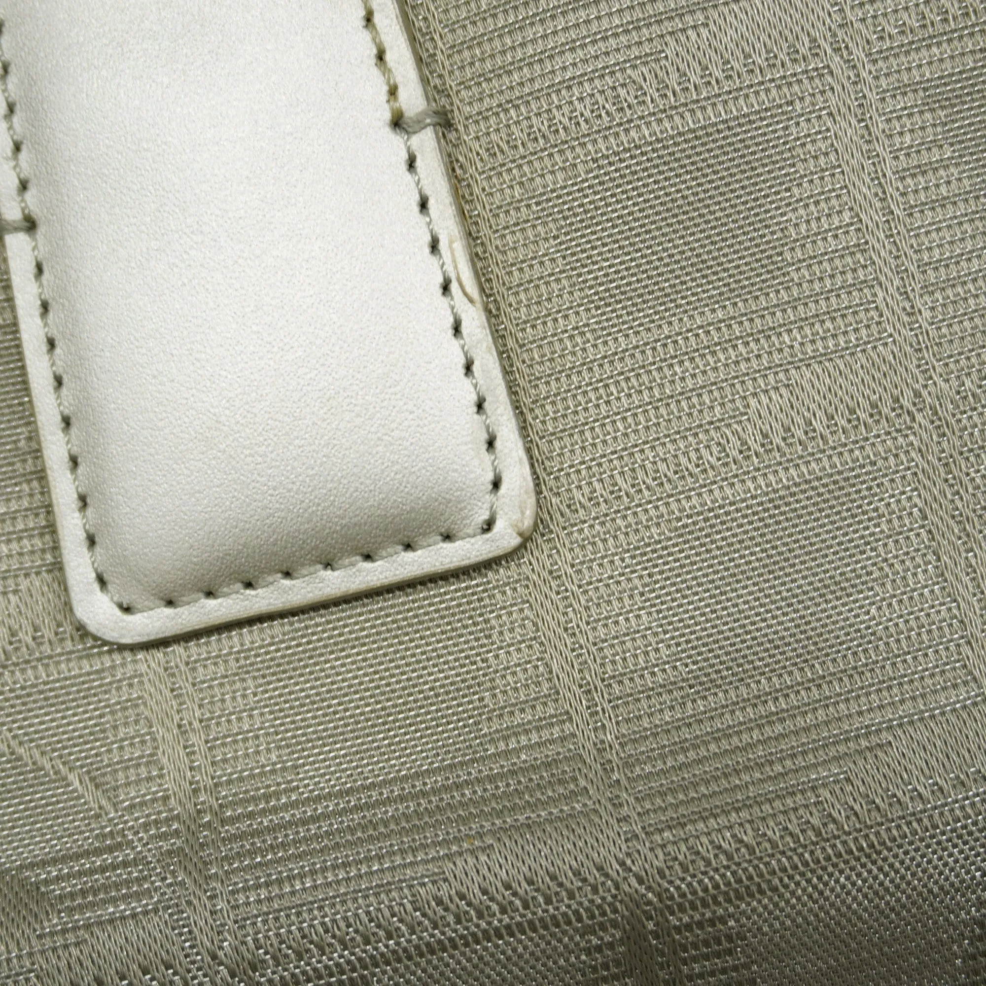 CHANEL   New Travel Line Women's Nylon,Leather Tote Bag Silver