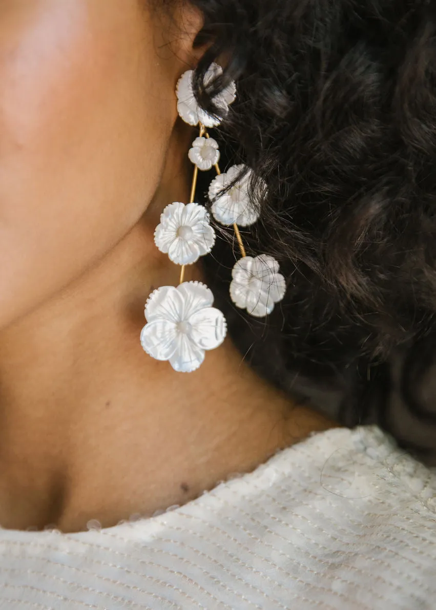 Coralia Earrings -- Mother of Pearl