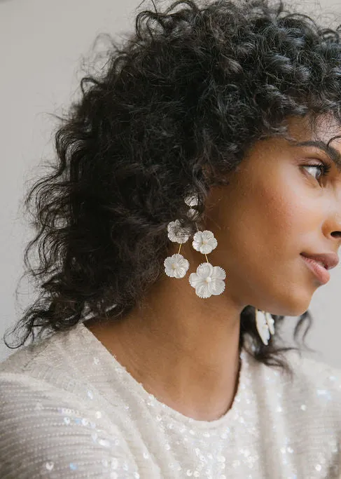 Coralia Earrings -- Mother of Pearl