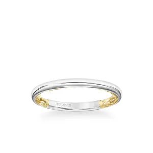 Courtney Lyric Collection Classic Polished Wedding Band
