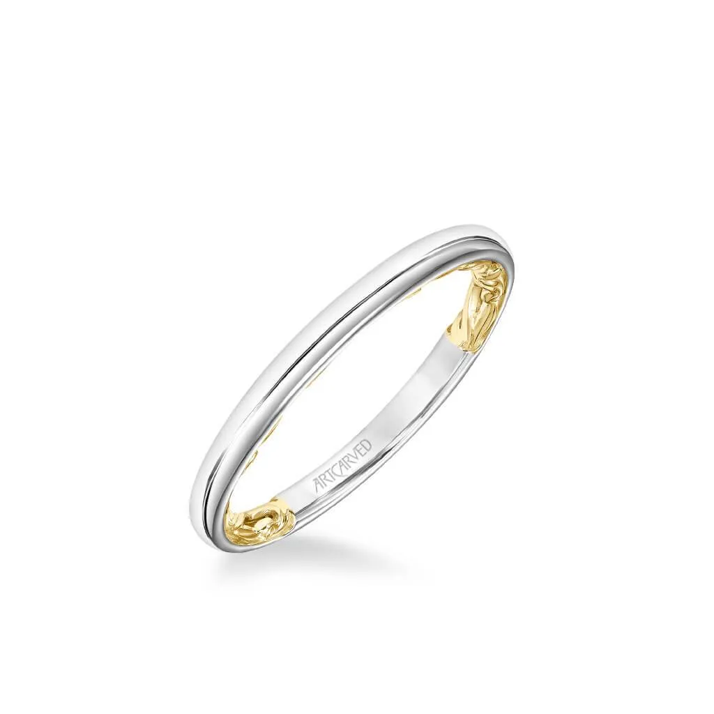 Courtney Lyric Collection Classic Polished Wedding Band