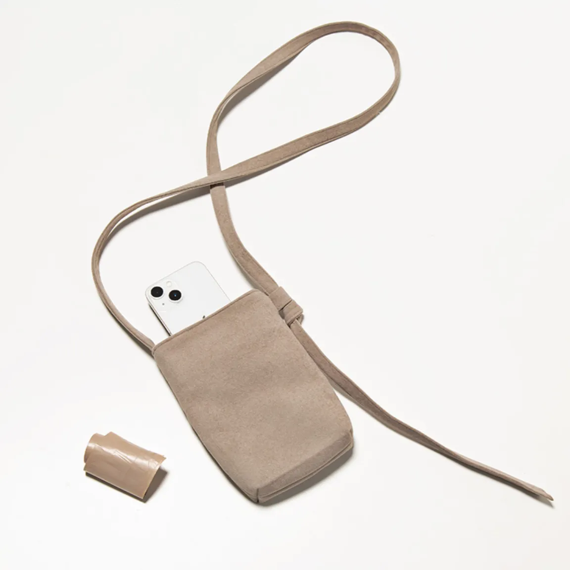 Cross Poop Bag Taupe
