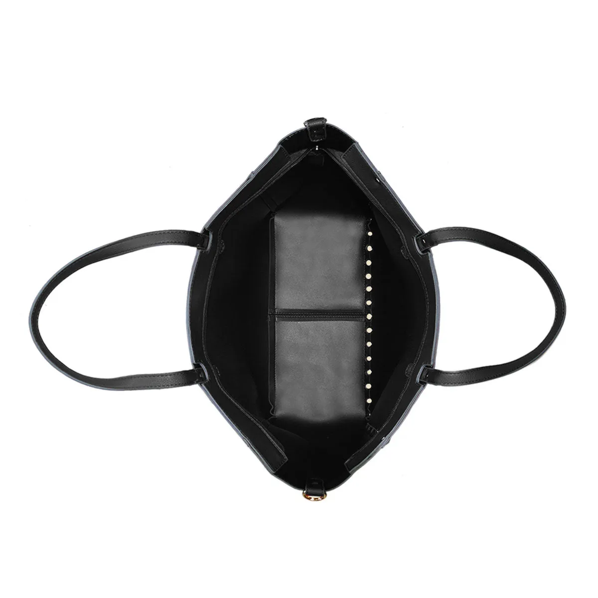 Daytime Diva Black Studded Winged Shoulder Bag