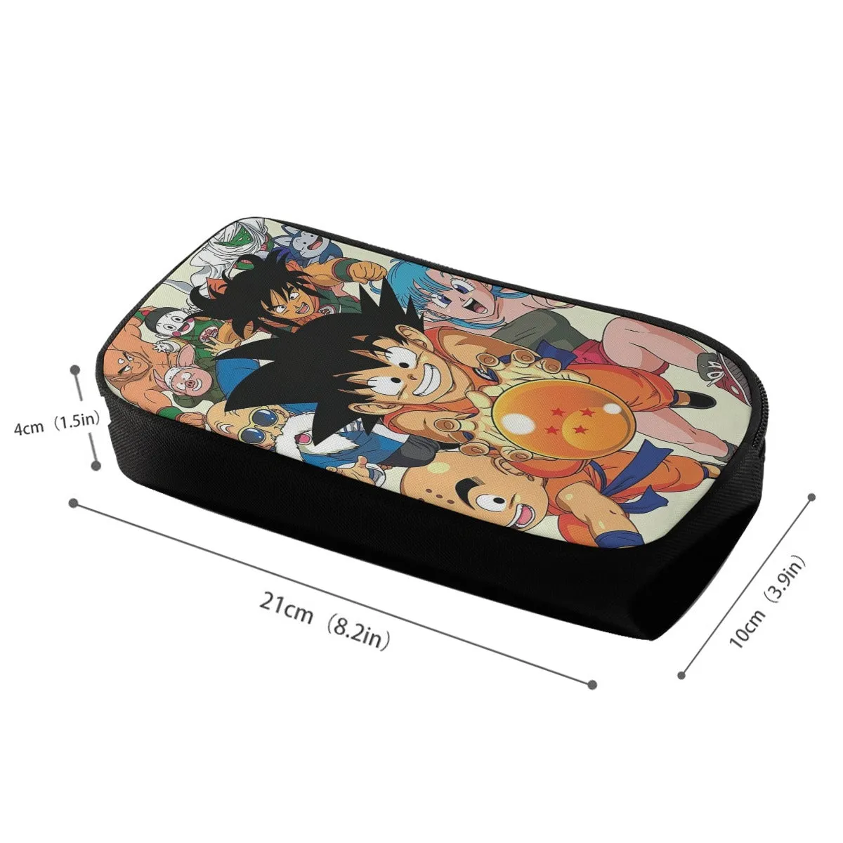 DBZ Kid Goku Master Roshi Bulma Krillin Chasing Dragon Ball Funny Pencil Bag
