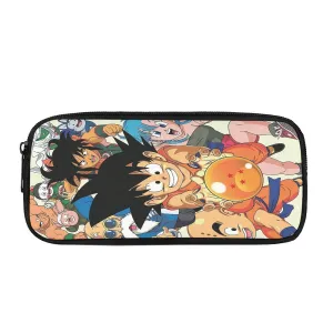 DBZ Kid Goku Master Roshi Bulma Krillin Chasing Dragon Ball Funny Pencil Bag