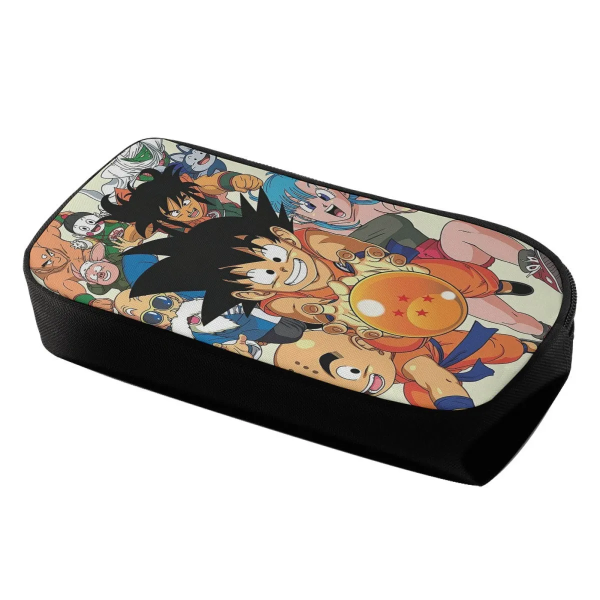 DBZ Kid Goku Master Roshi Bulma Krillin Chasing Dragon Ball Funny Pencil Bag