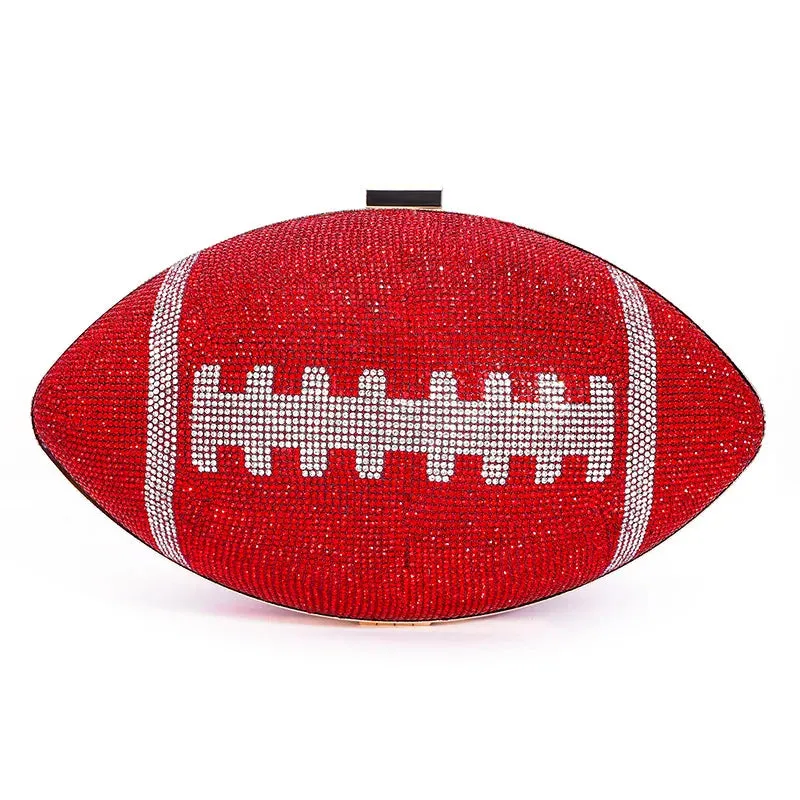 Diamond Football Clutch Purse