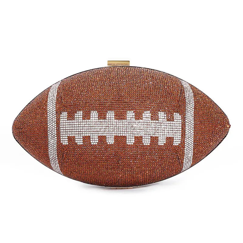 Diamond Football Clutch Purse