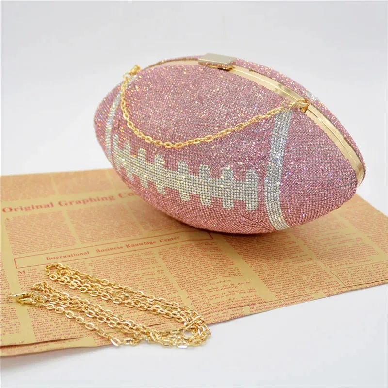 Diamond Football Clutch Purse