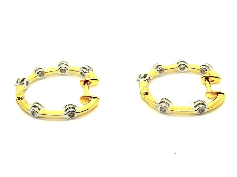 Diamond Hoop Earring In And Out Ad No.1105