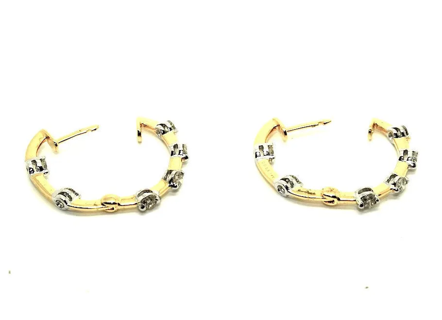 Diamond Hoop Earring In And Out Ad No.1105