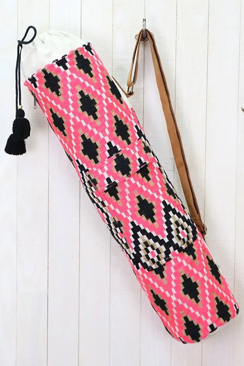 Diamond Patterned Yoga Mat Bag