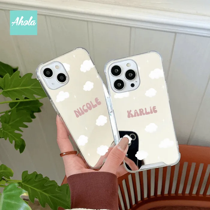 【Dreamy Sky】Protective Mirror Phone Case 全包邊雲朵鏡面名字電話殼
