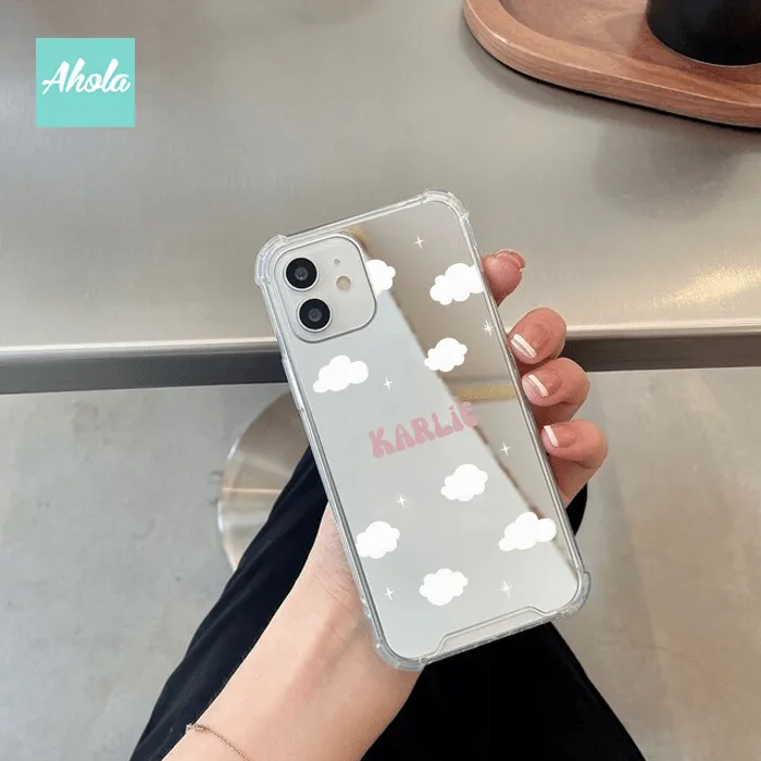 【Dreamy Sky】Protective Mirror Phone Case 全包邊雲朵鏡面名字電話殼