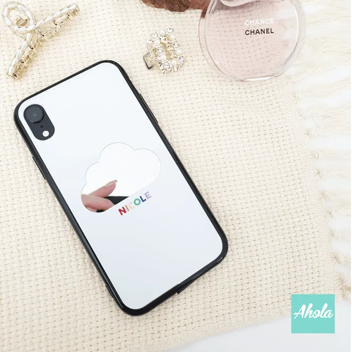 【Dreamy】Reflective Cloud Print Mirror Phone Case 全包邊雲朵鏡面名字電話殼