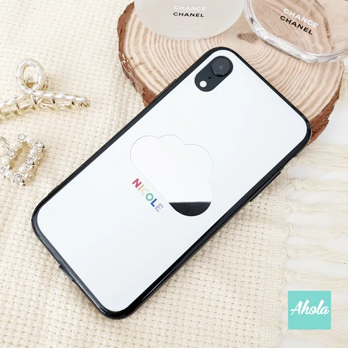 【Dreamy】Reflective Cloud Print Mirror Phone Case 全包邊雲朵鏡面名字電話殼