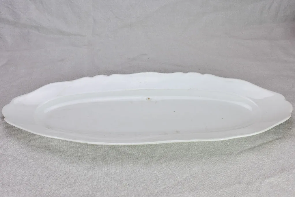Early 20th Century French oval platter with decorative edge 24¾" x 9½"