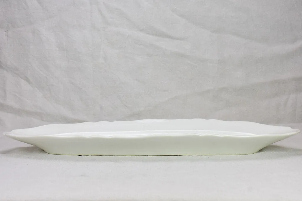 Early 20th Century French oval platter with decorative edge 24¾" x 9½"