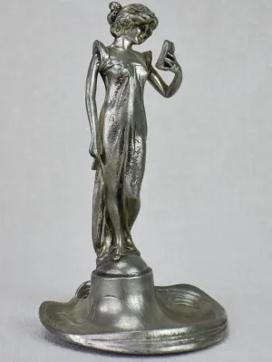 Early twentieth-century WMF brass videpoch - lady 7½"
