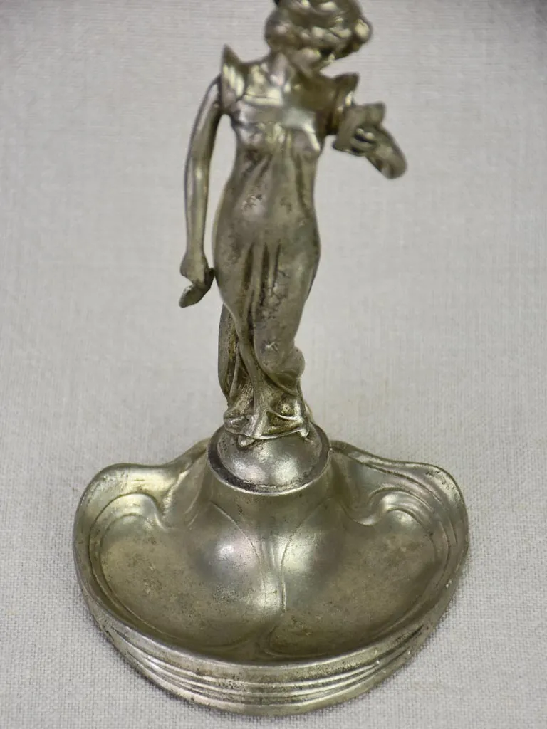Early twentieth-century WMF brass videpoch - lady 7½"