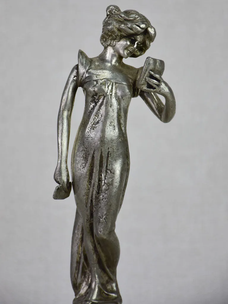 Early twentieth-century WMF brass videpoch - lady 7½"