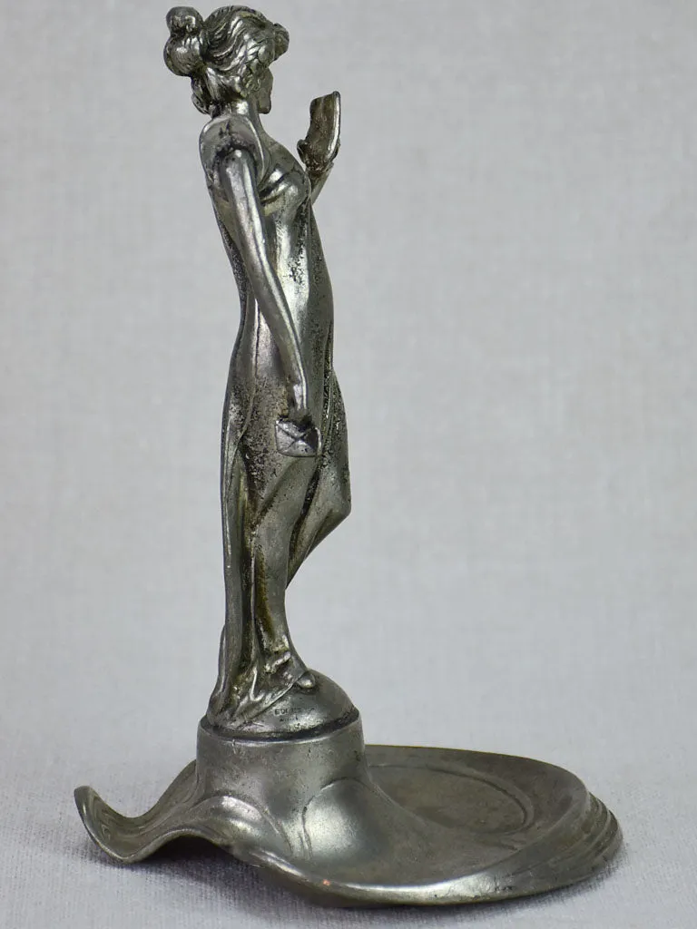 Early twentieth-century WMF brass videpoch - lady 7½"