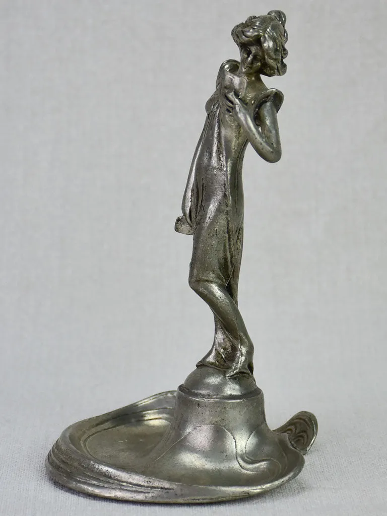 Early twentieth-century WMF brass videpoch - lady 7½"