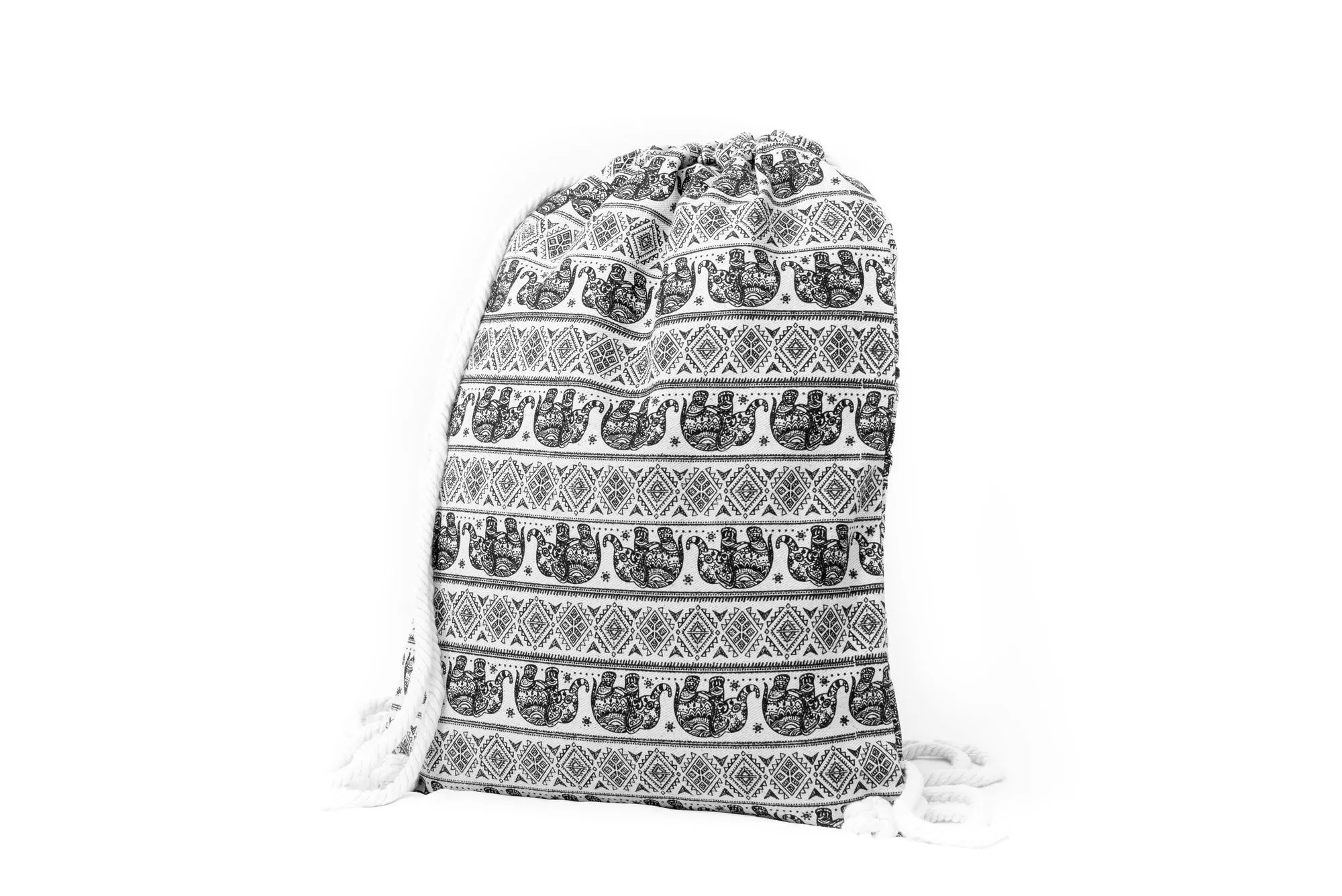 Elephants - Canvas Drawstring Backpack