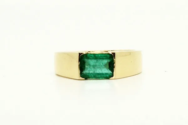 Emerald Unisex Flat Ring Ad No. 1123