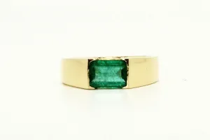 Emerald Unisex Flat Ring Ad No. 1123