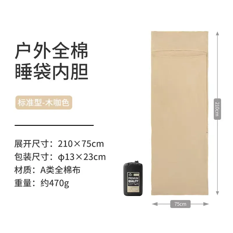 Envelope Sleeping Bag Liner Cotton Ultralight Portable Camping Sheet Hiking Outdoor Travel Portable Hotel Dirty
