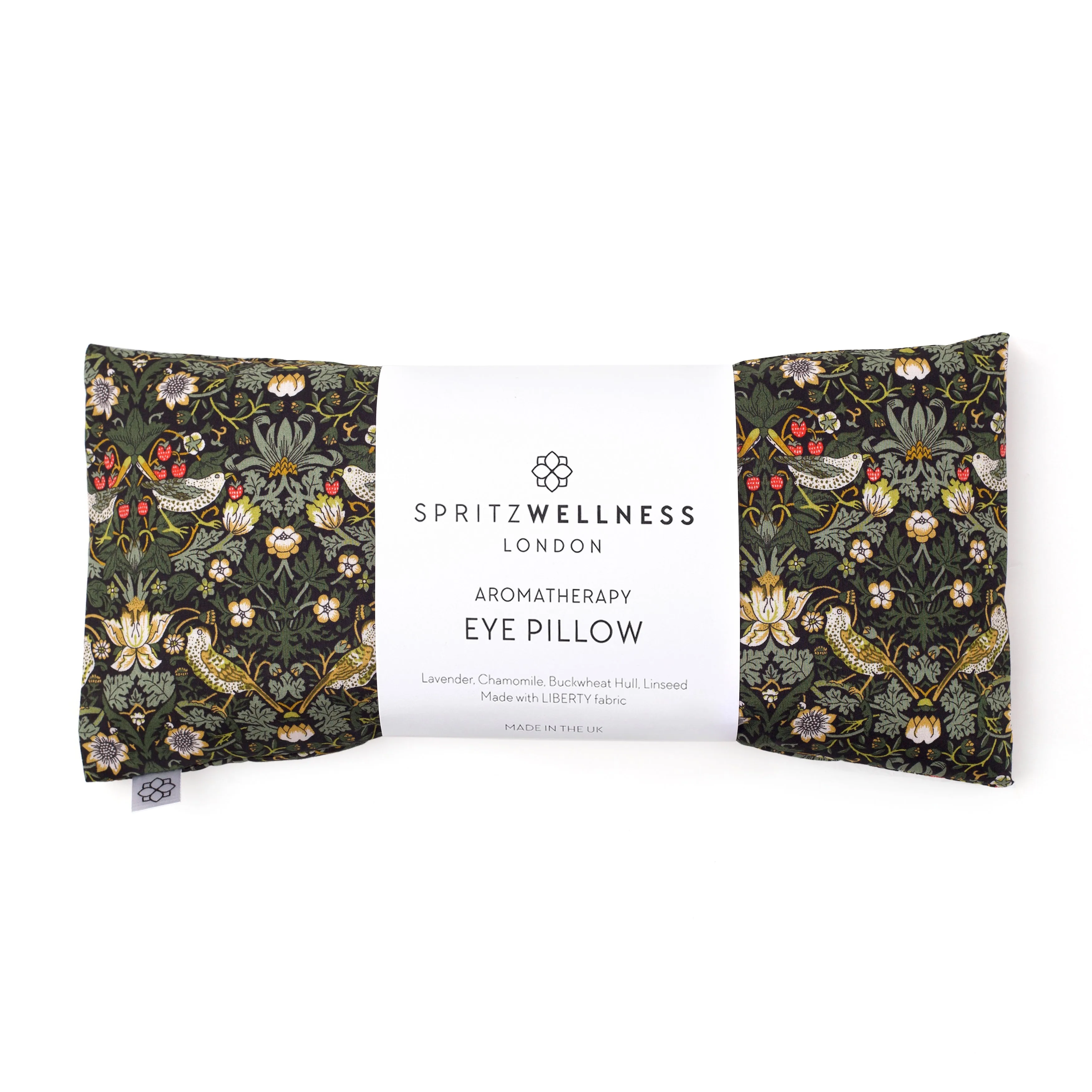 Eye Pillow - Strawberry Thief Dark Green