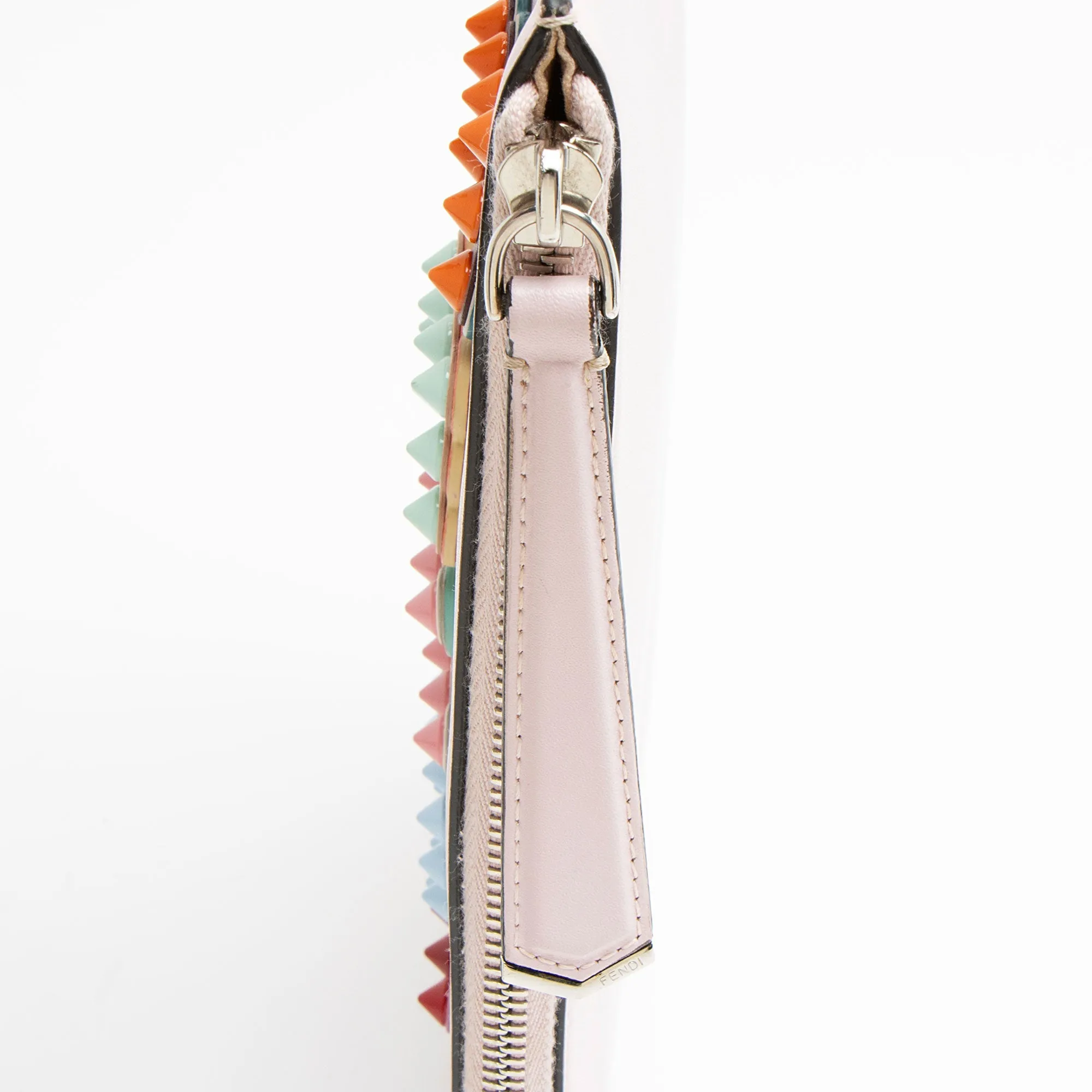 Fendi Leather Studded Fun Fair Clutch