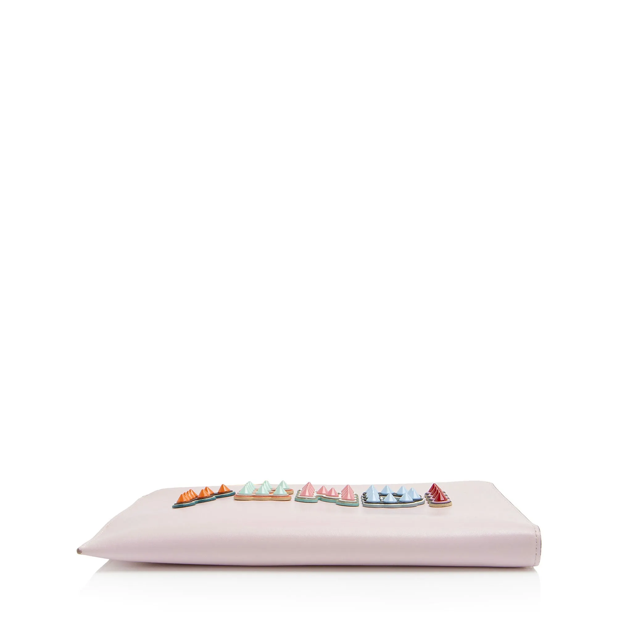 Fendi Leather Studded Fun Fair Clutch