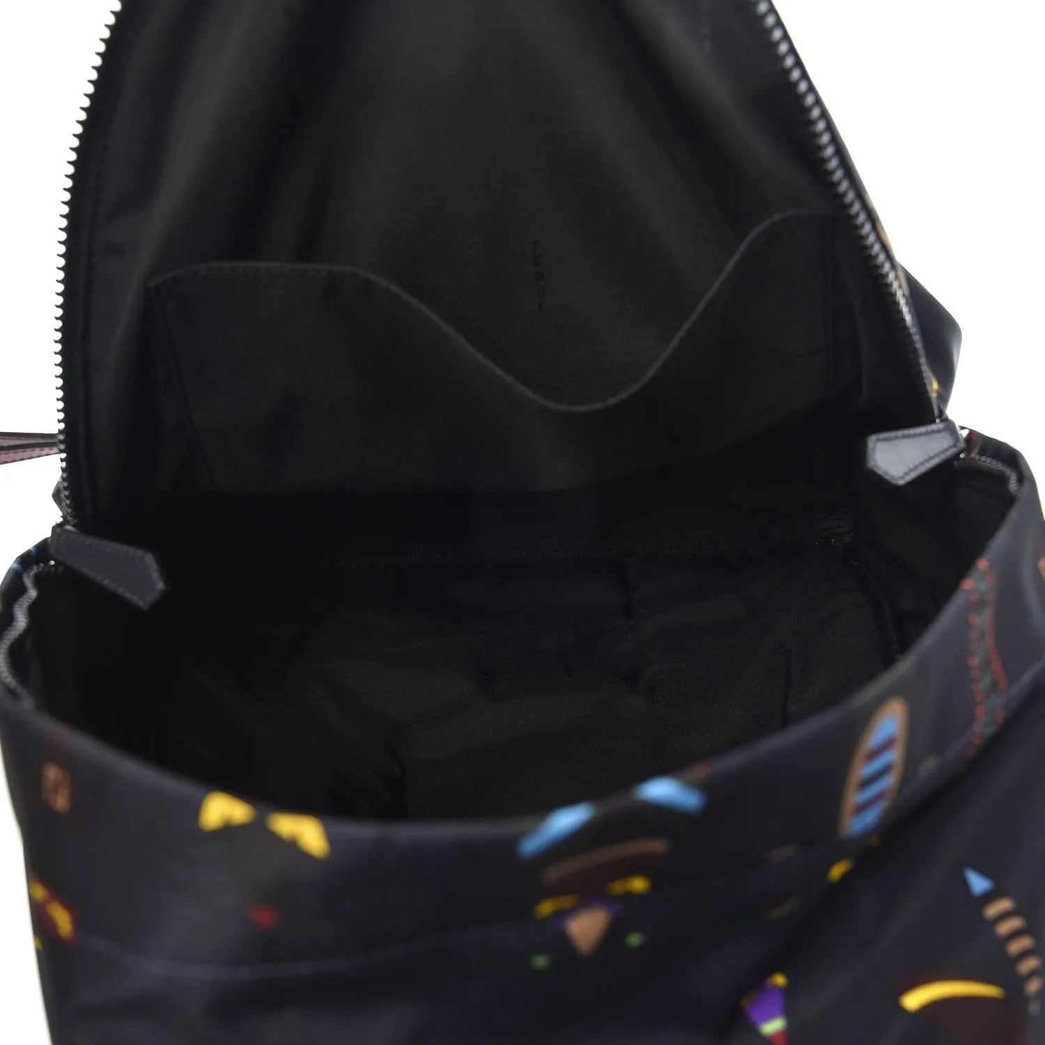Fendi Super Bugs Navy Blue Nylon Backpack Bag 7VZ043