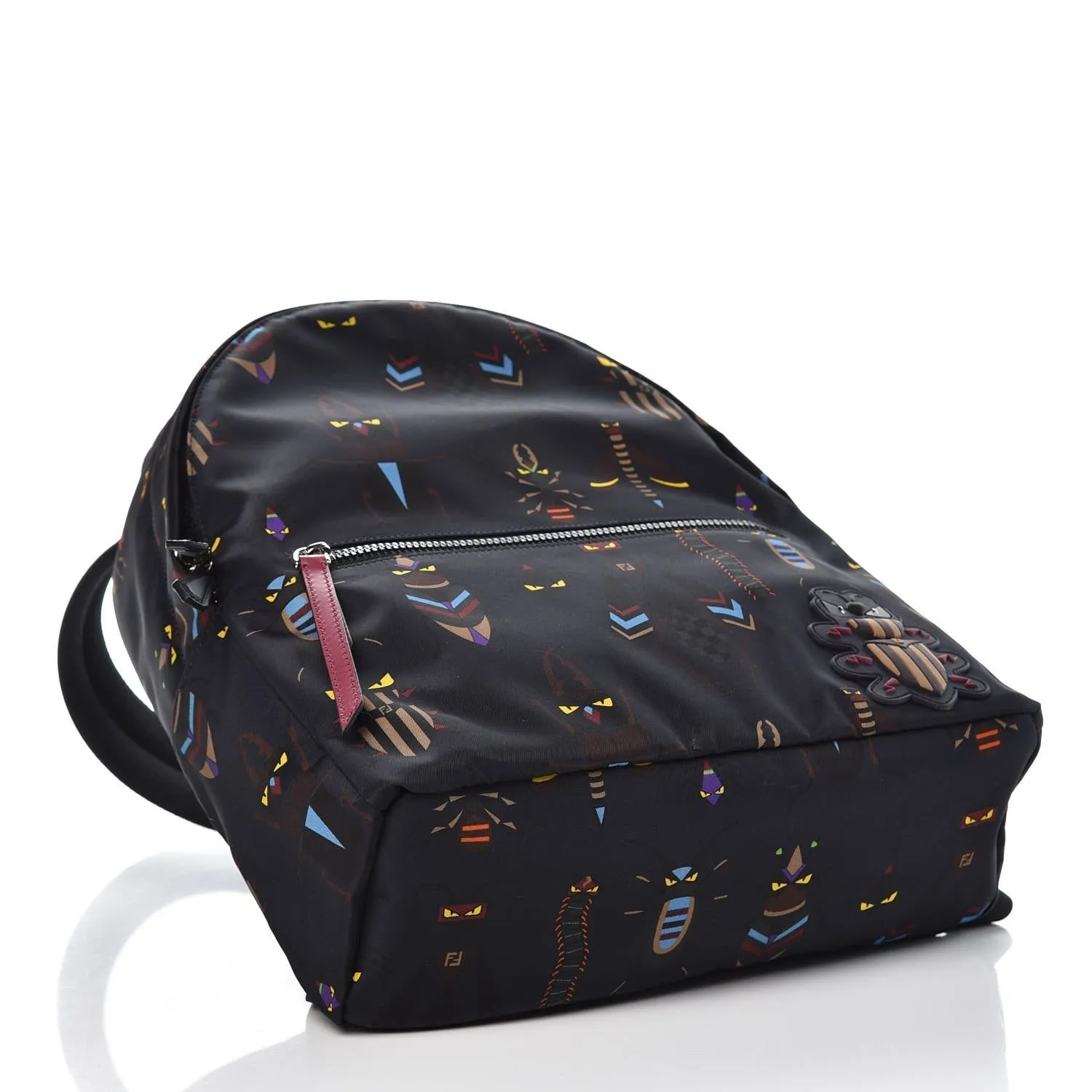 Fendi Super Bugs Navy Blue Nylon Backpack Bag 7VZ043