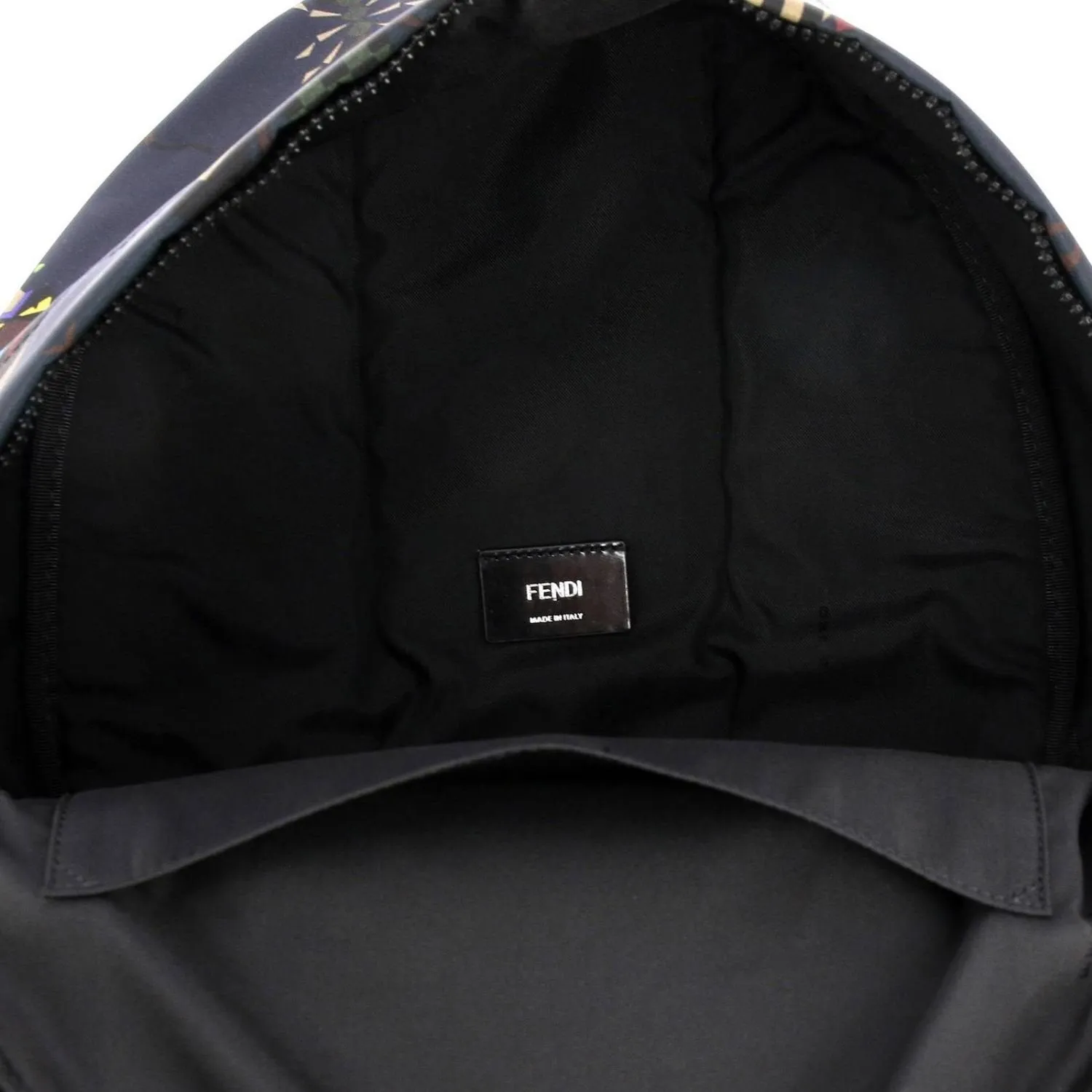 Fendi Super Bugs Navy Blue Nylon Backpack Bag 7VZ043