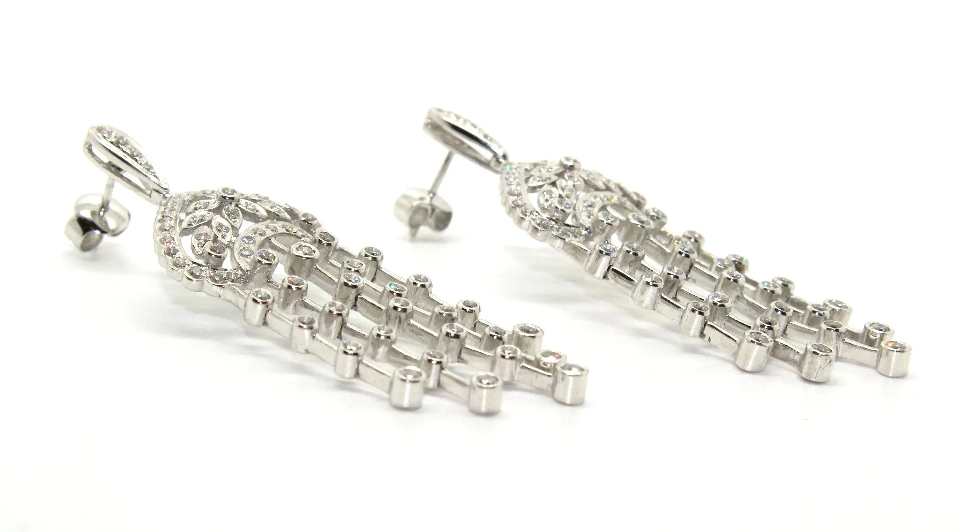 Floral Vintage Diamond Earring Ad No.0701