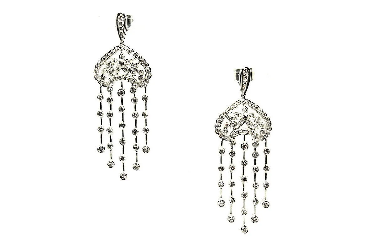 Floral Vintage Diamond Earring Ad No.0701