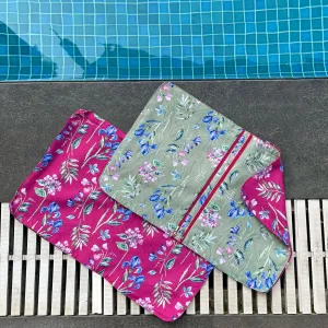 Fuchsia Blossom Lingerie Bag