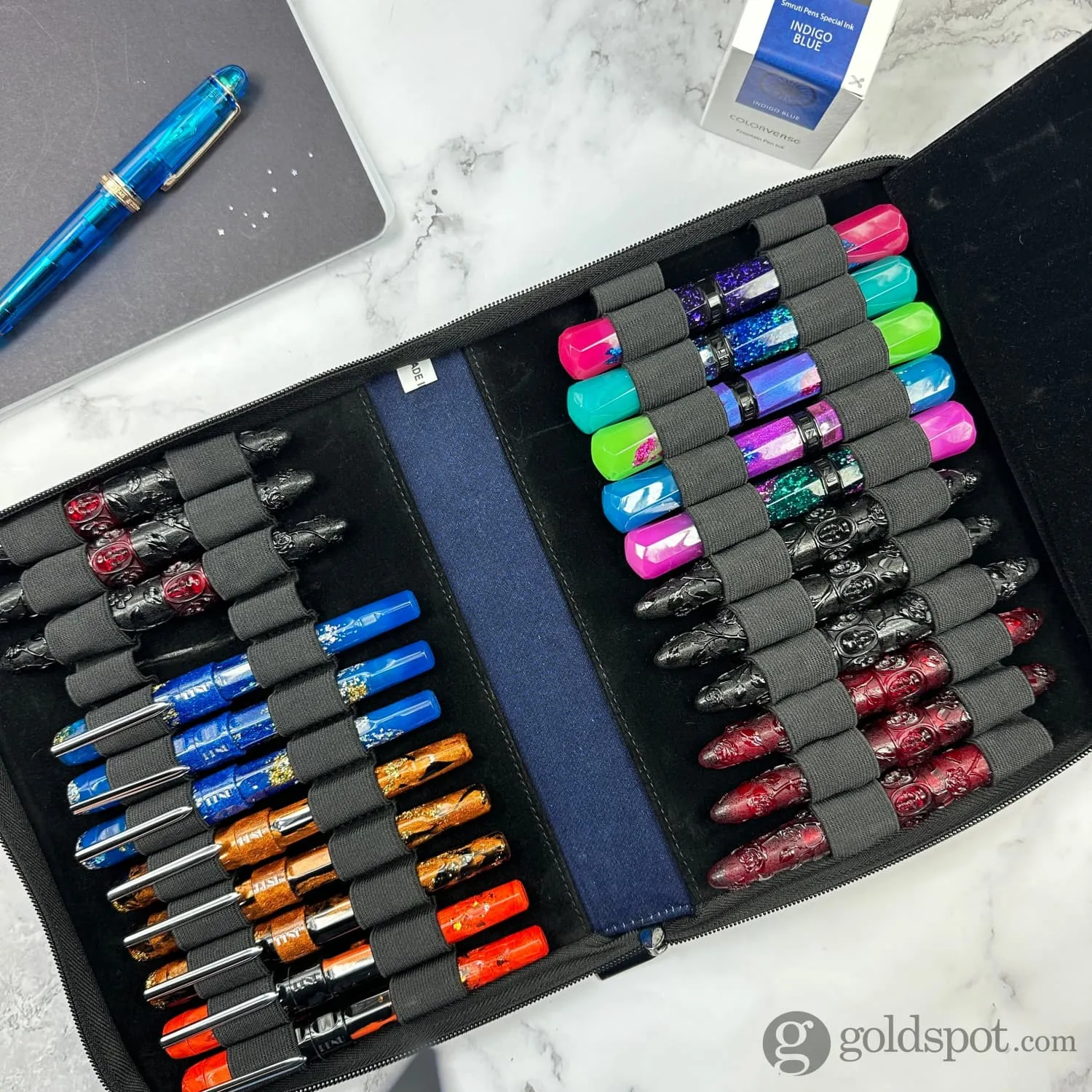 Girologio 24 Zippered Pen Case in Cotton Denim