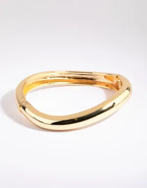 Gold Plated Wave Bangle