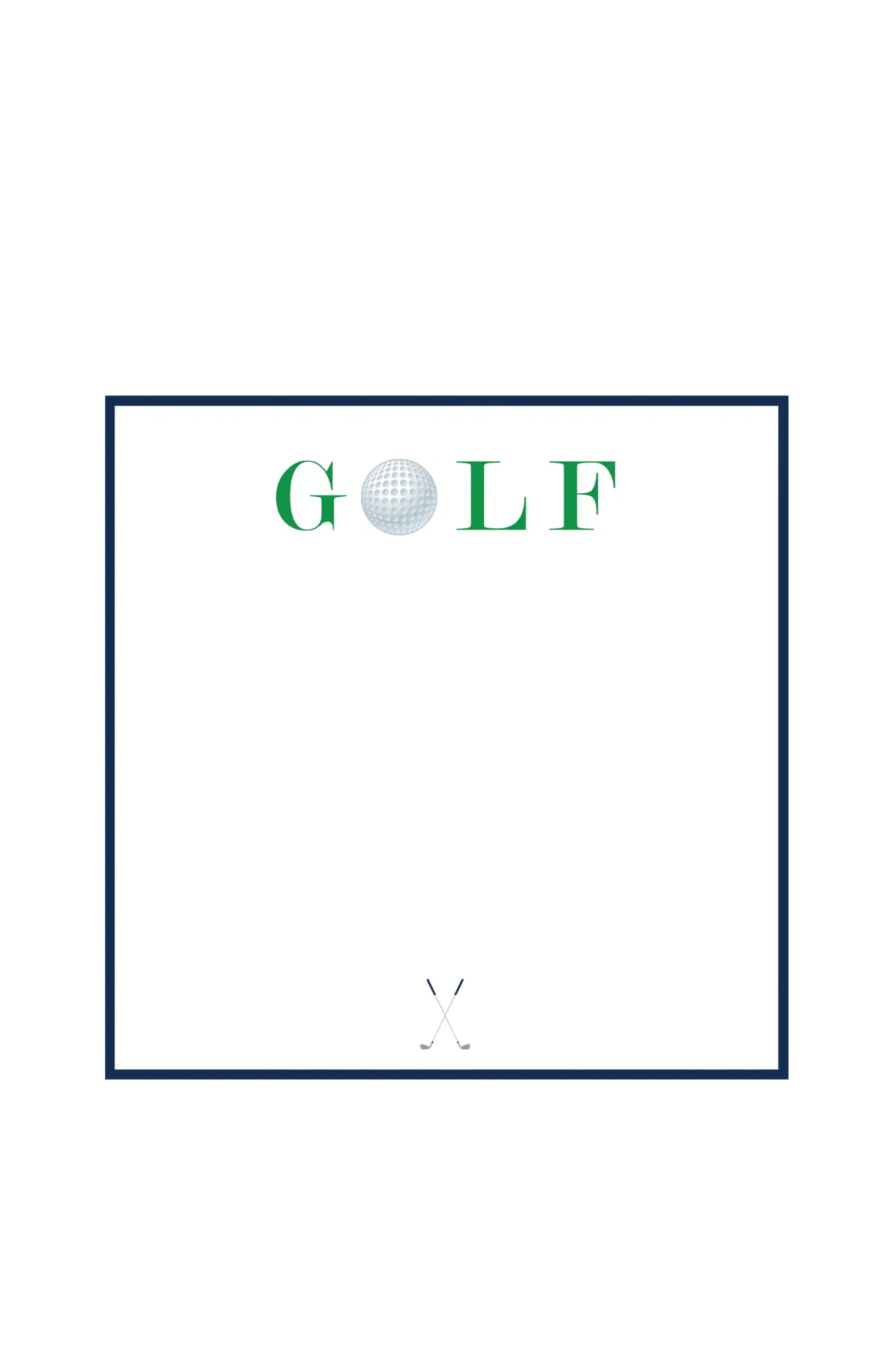 Golf 8.5"x8.5" Slab Notepad