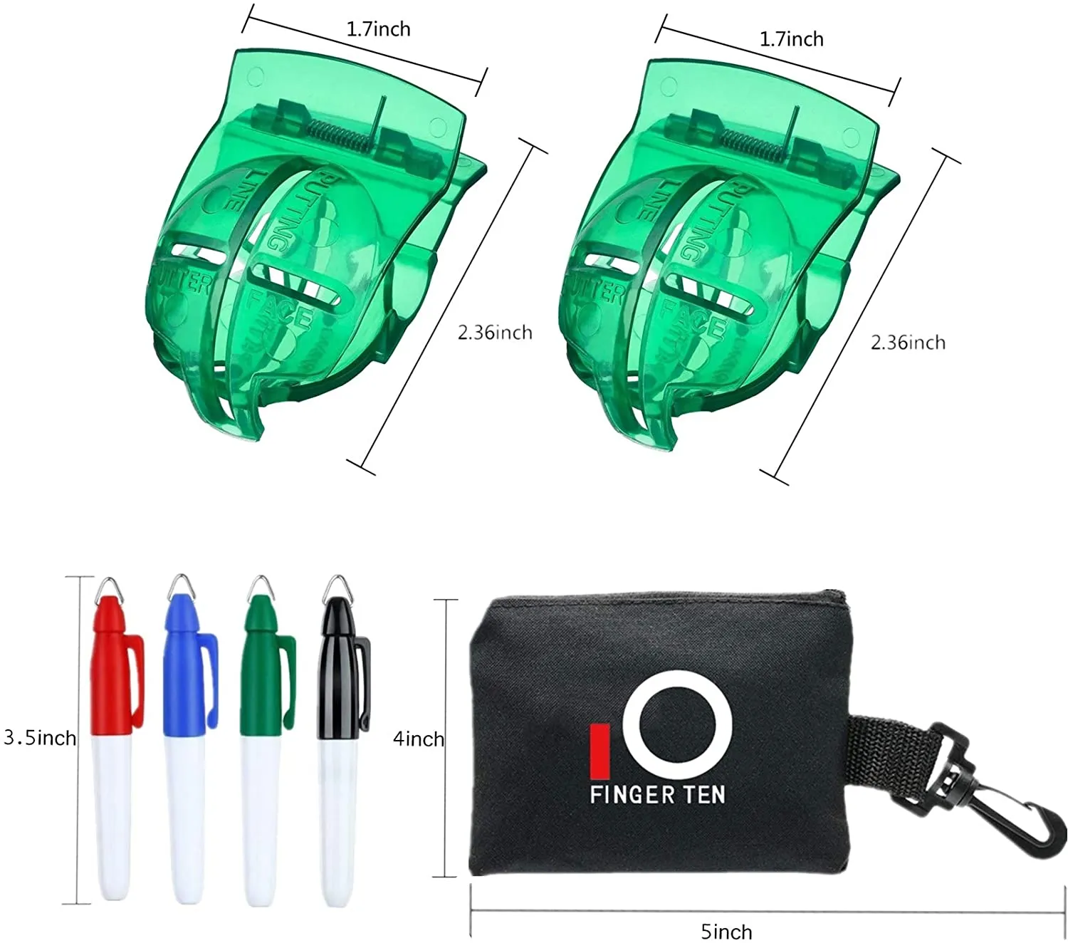 Golf Ball Liner Line Marker Alignment Kit For Men Gifts Set
